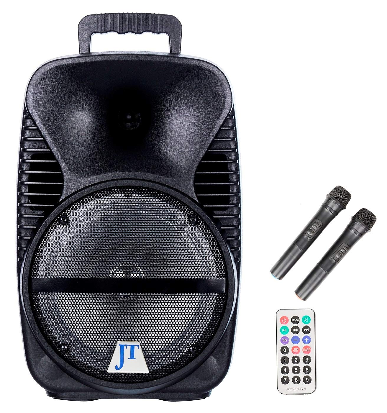 portable speaker with 2 microphones